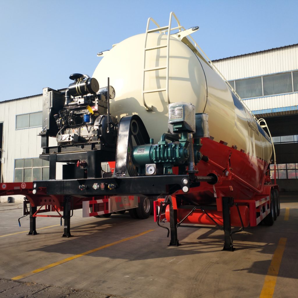 3 axle 45cbm dry silo cement bulker tank trailer truck bulker truck